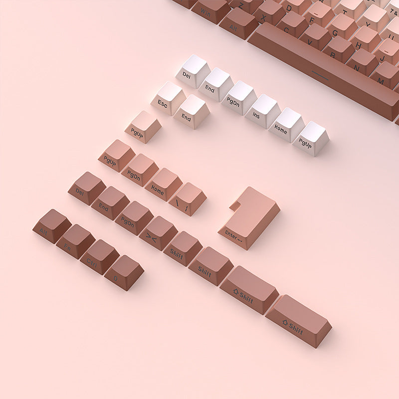 Rouge gradient side engraved keycaps