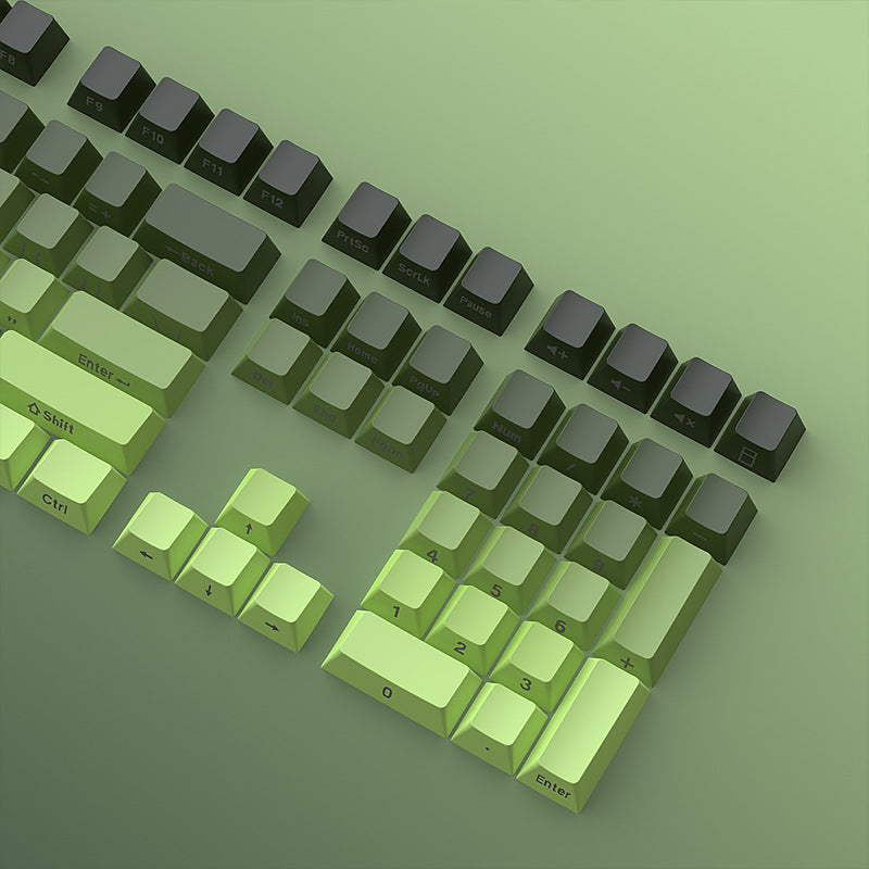 Matcha gradient color side engraved keycaps
