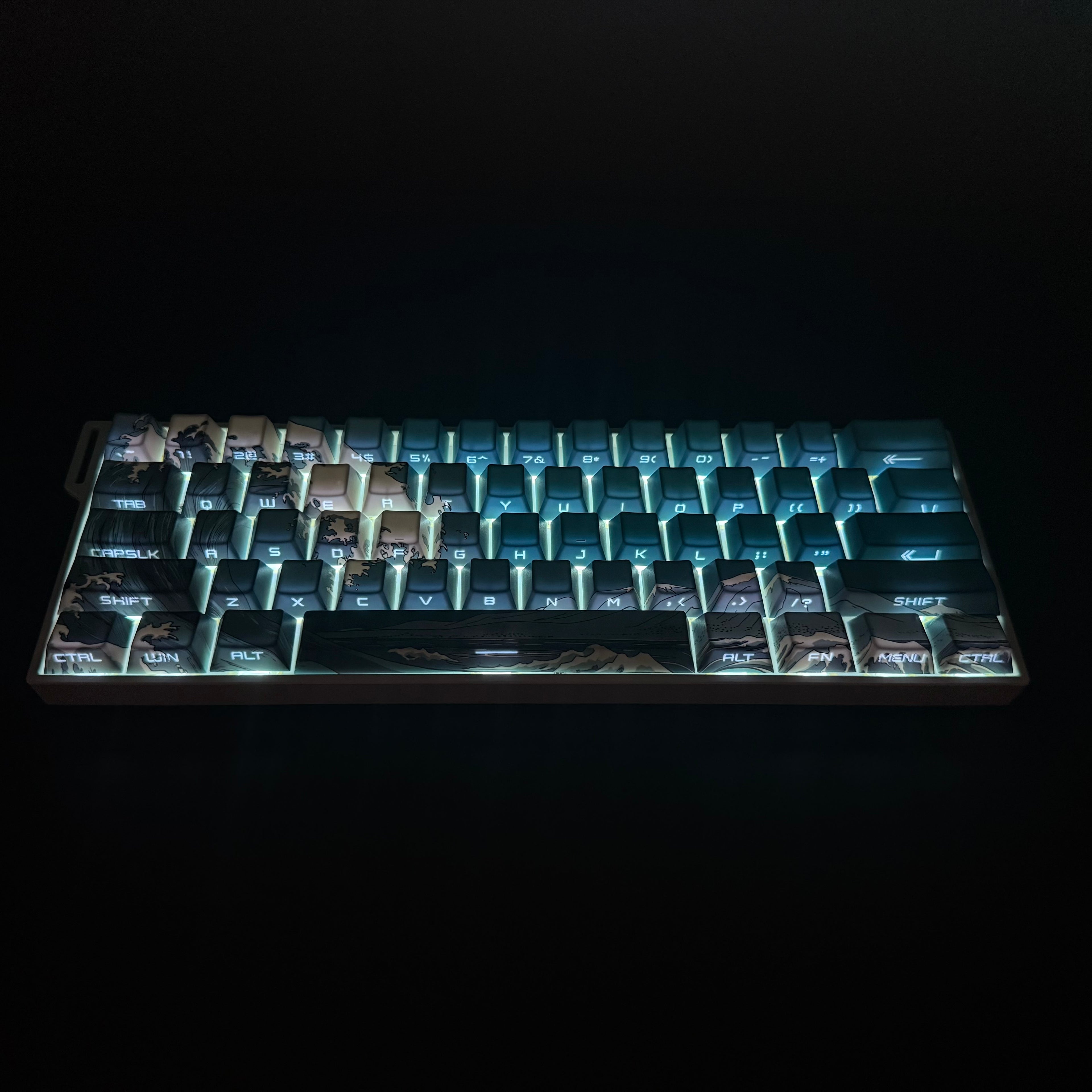 Ukiyoe side engraved keycaps