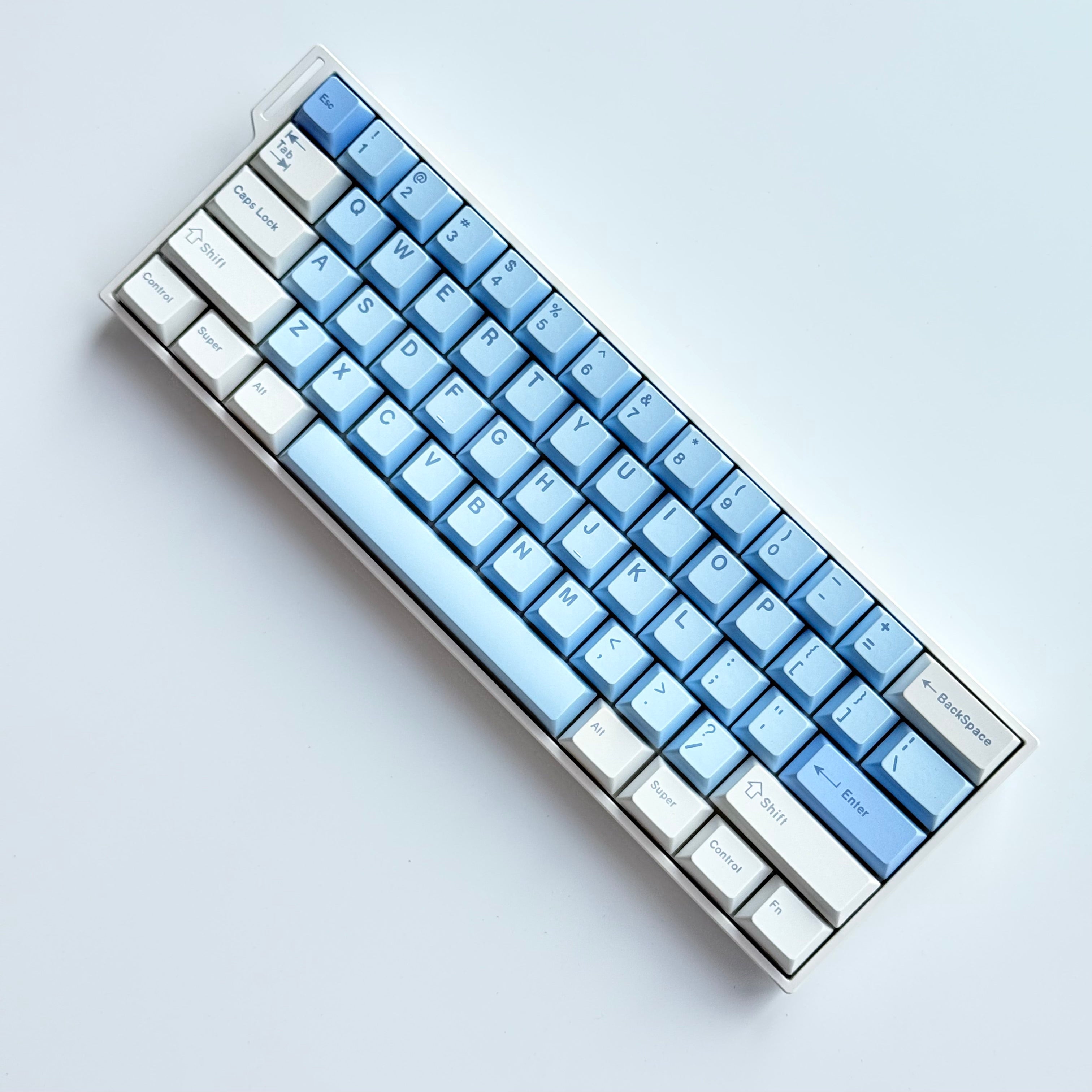 Blue beach keycaps