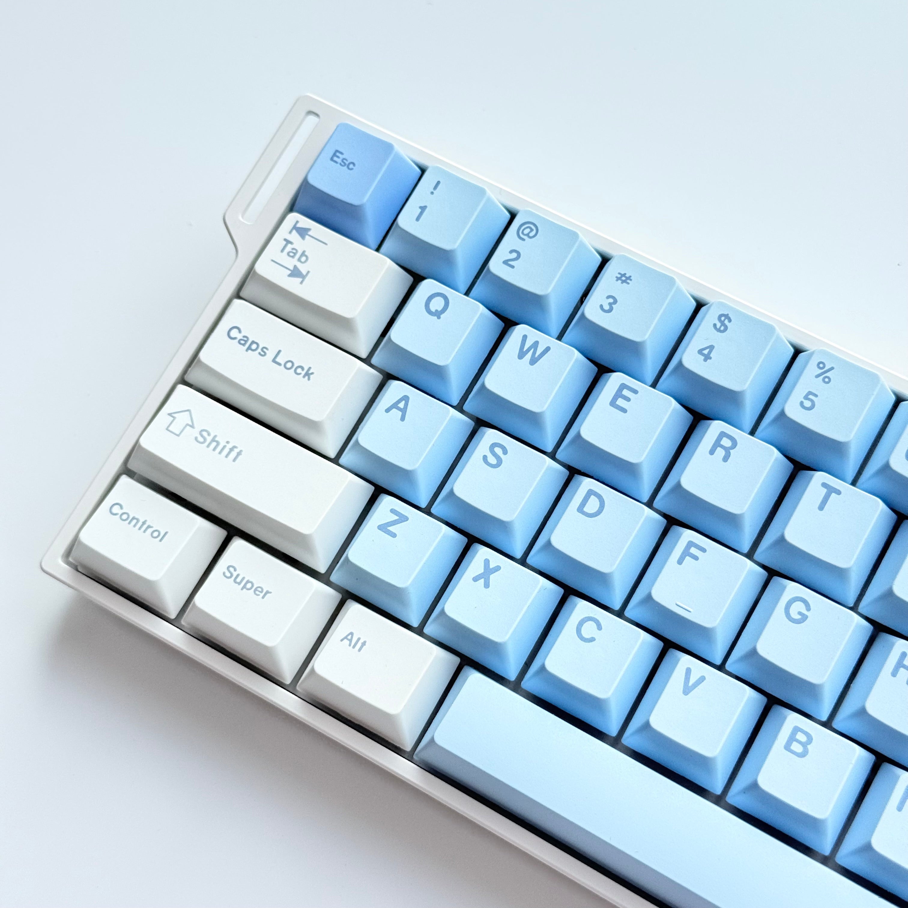 Blue beach keycaps