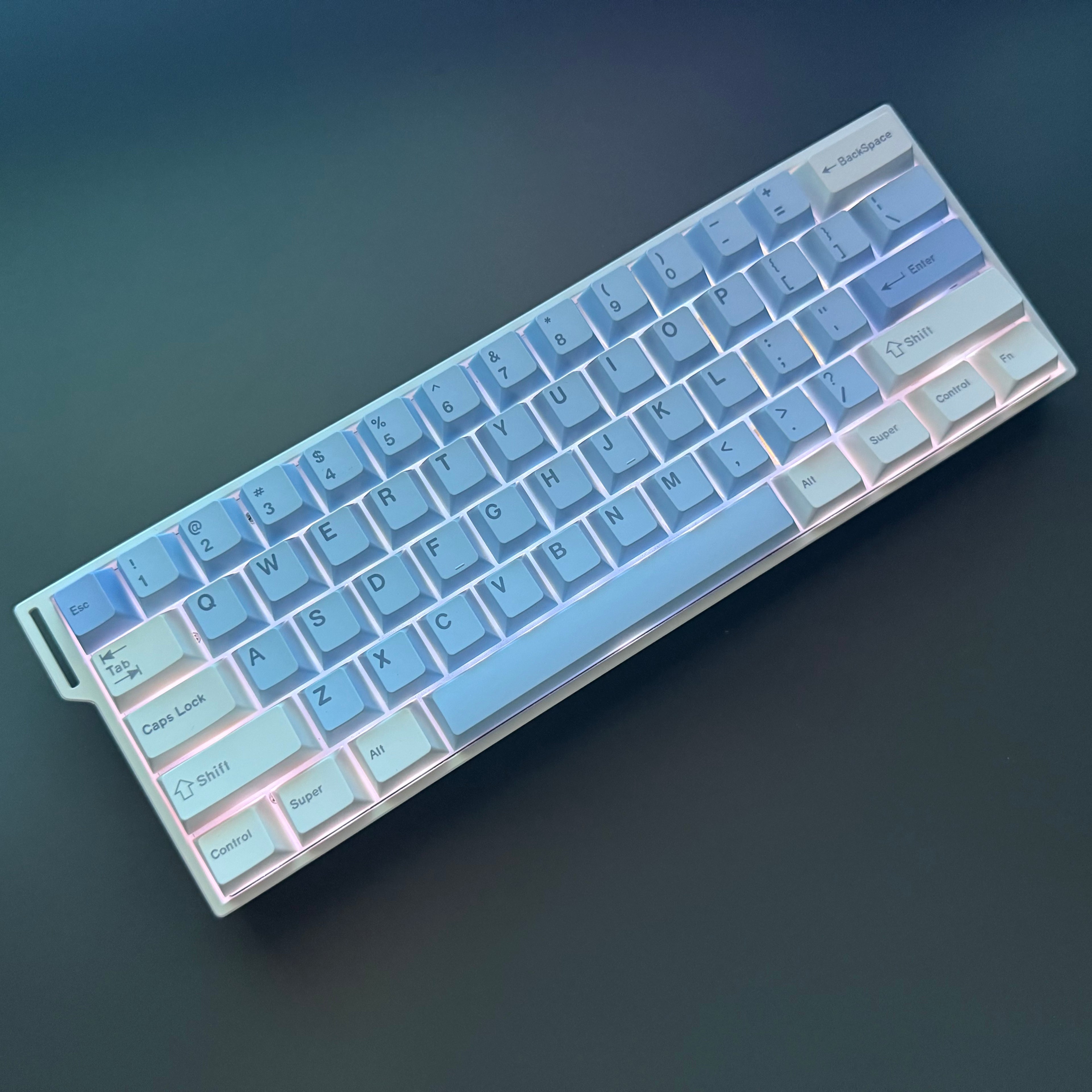Blue beach keycaps
