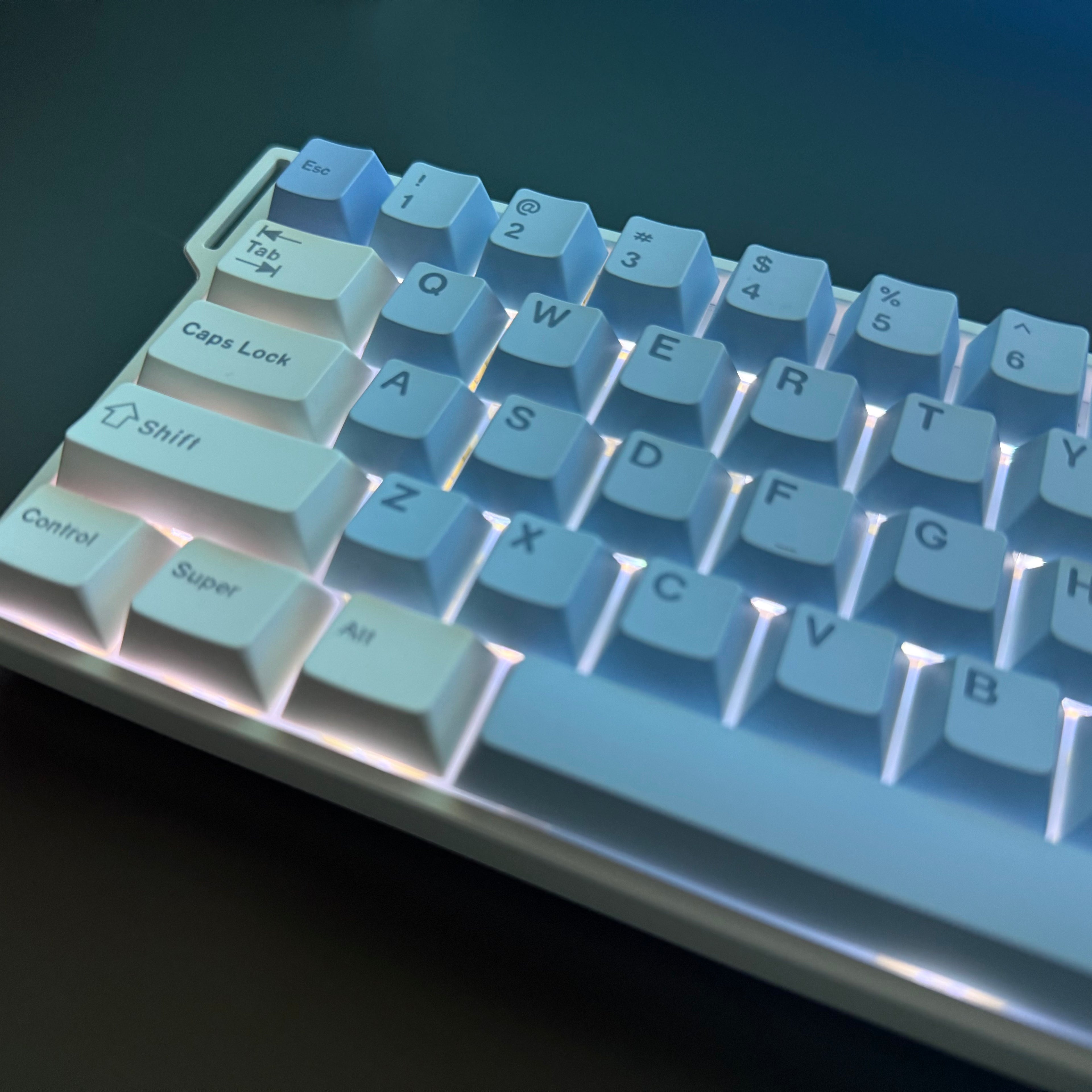 Blue beach keycaps