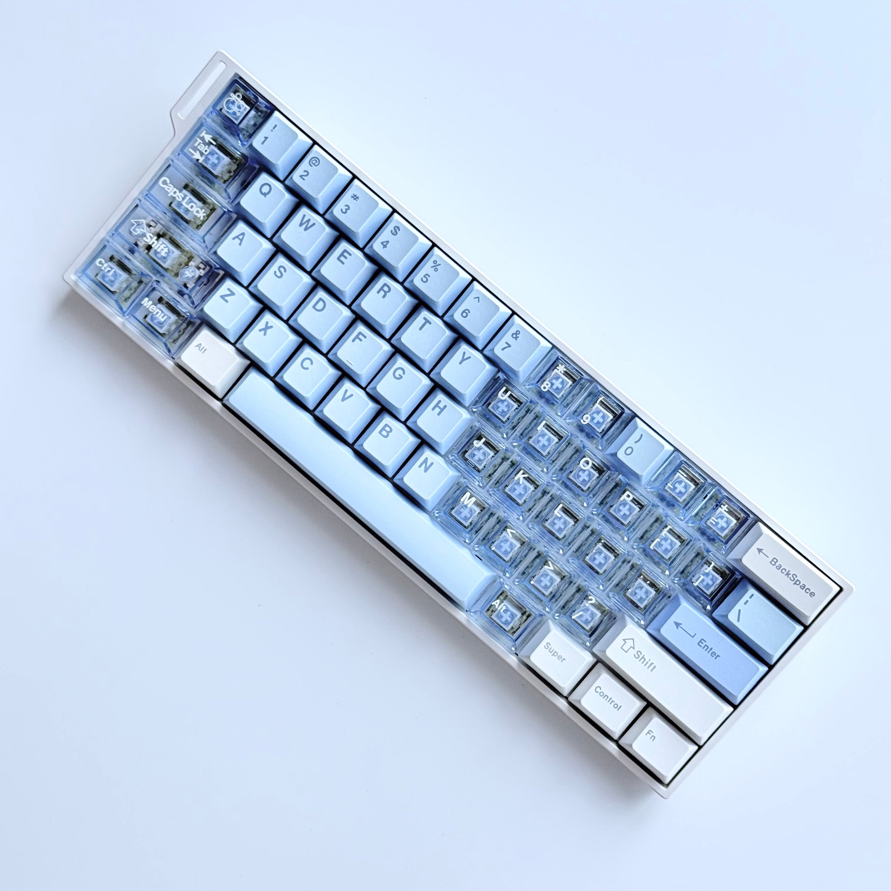 Two sets of color-matching keycap combinations