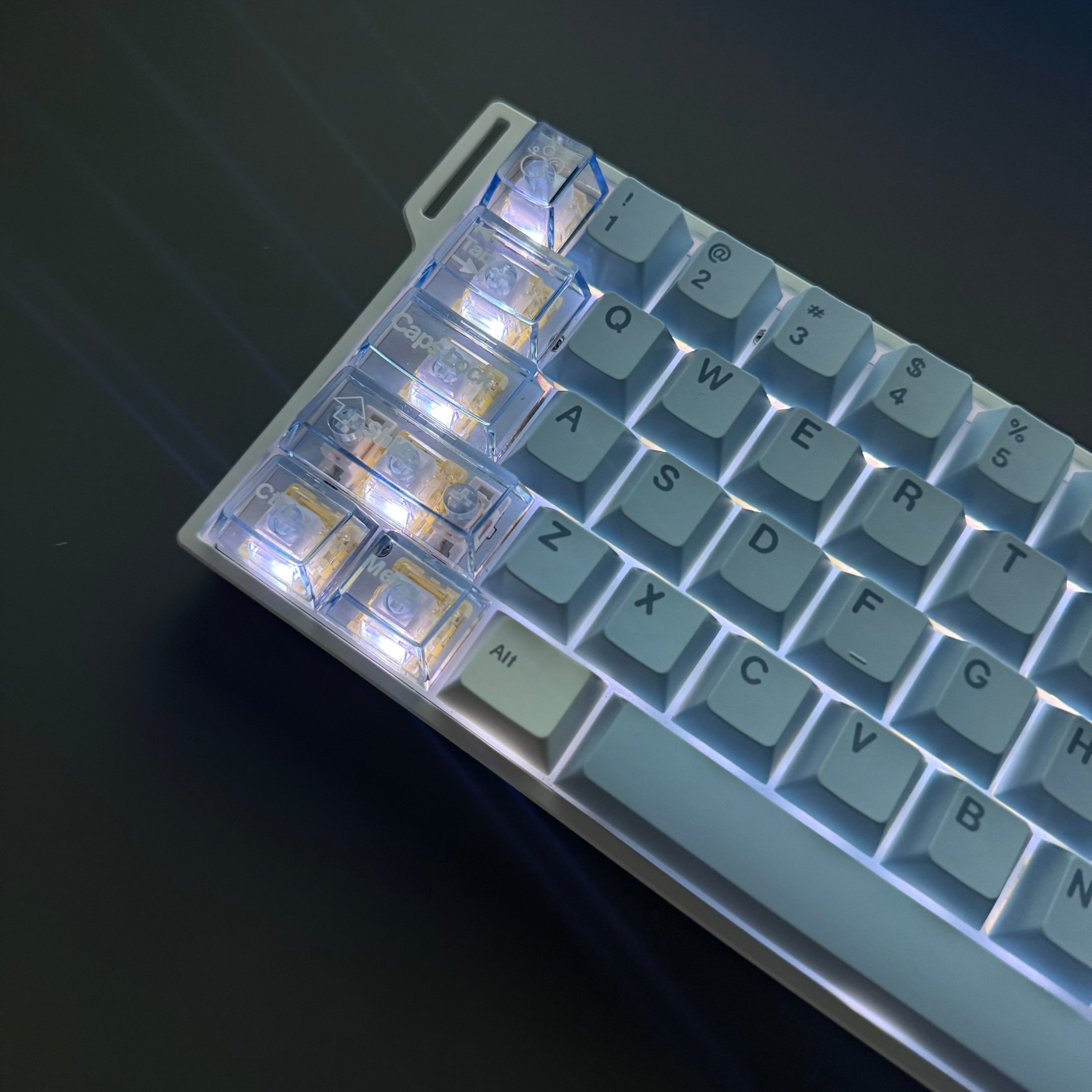 Two sets of color-matching keycap combinations