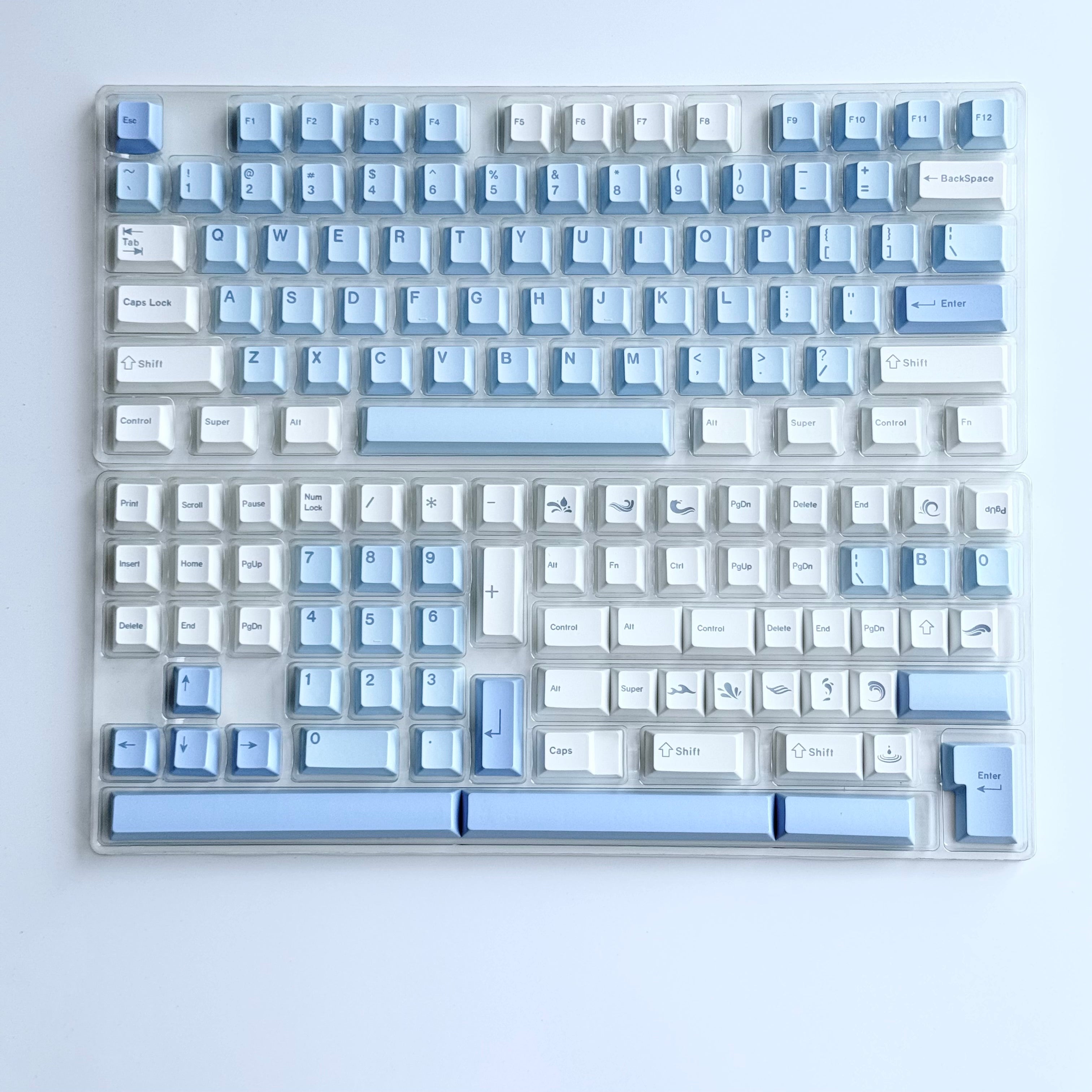 Blue beach keycaps