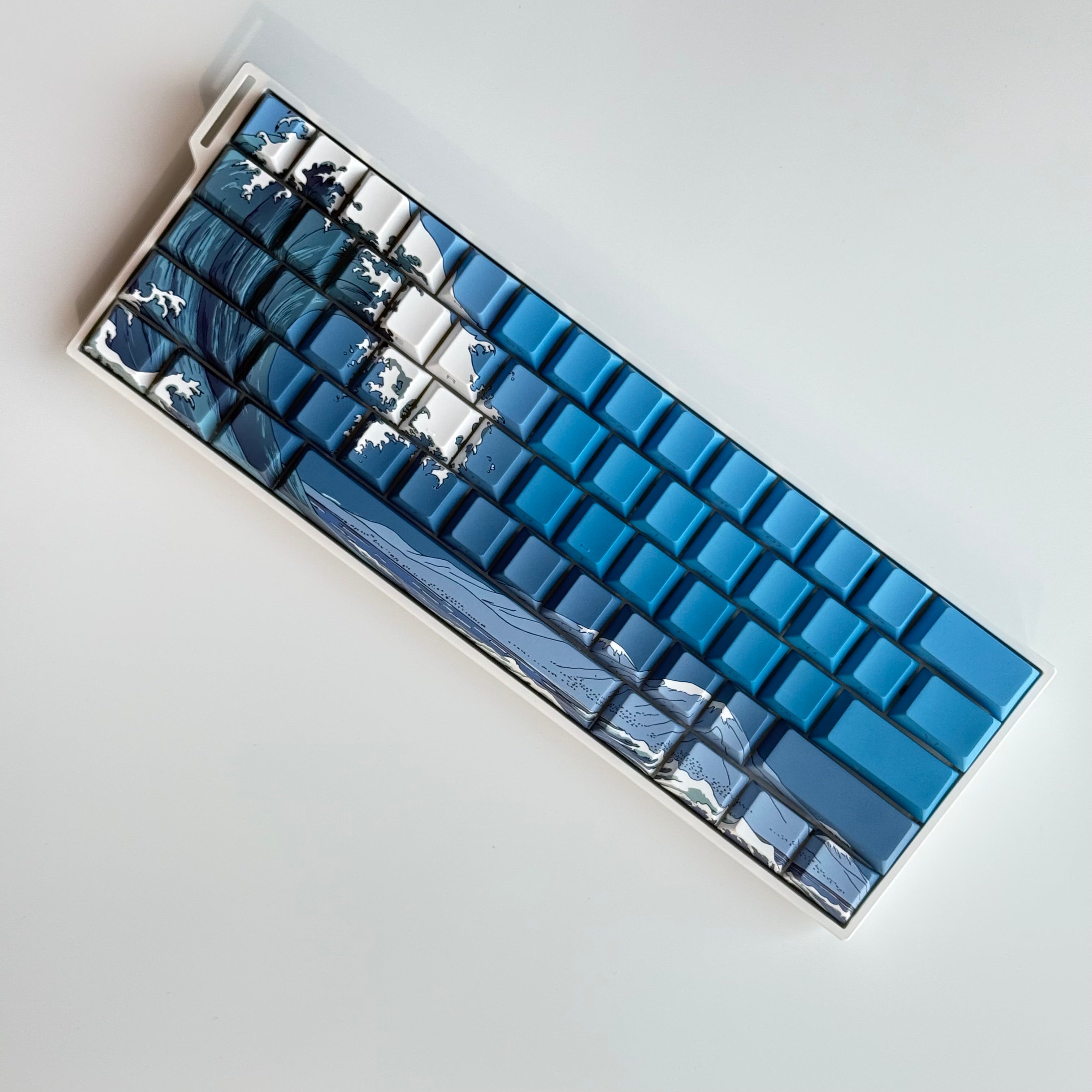 Ukiyoe side engraved keycaps