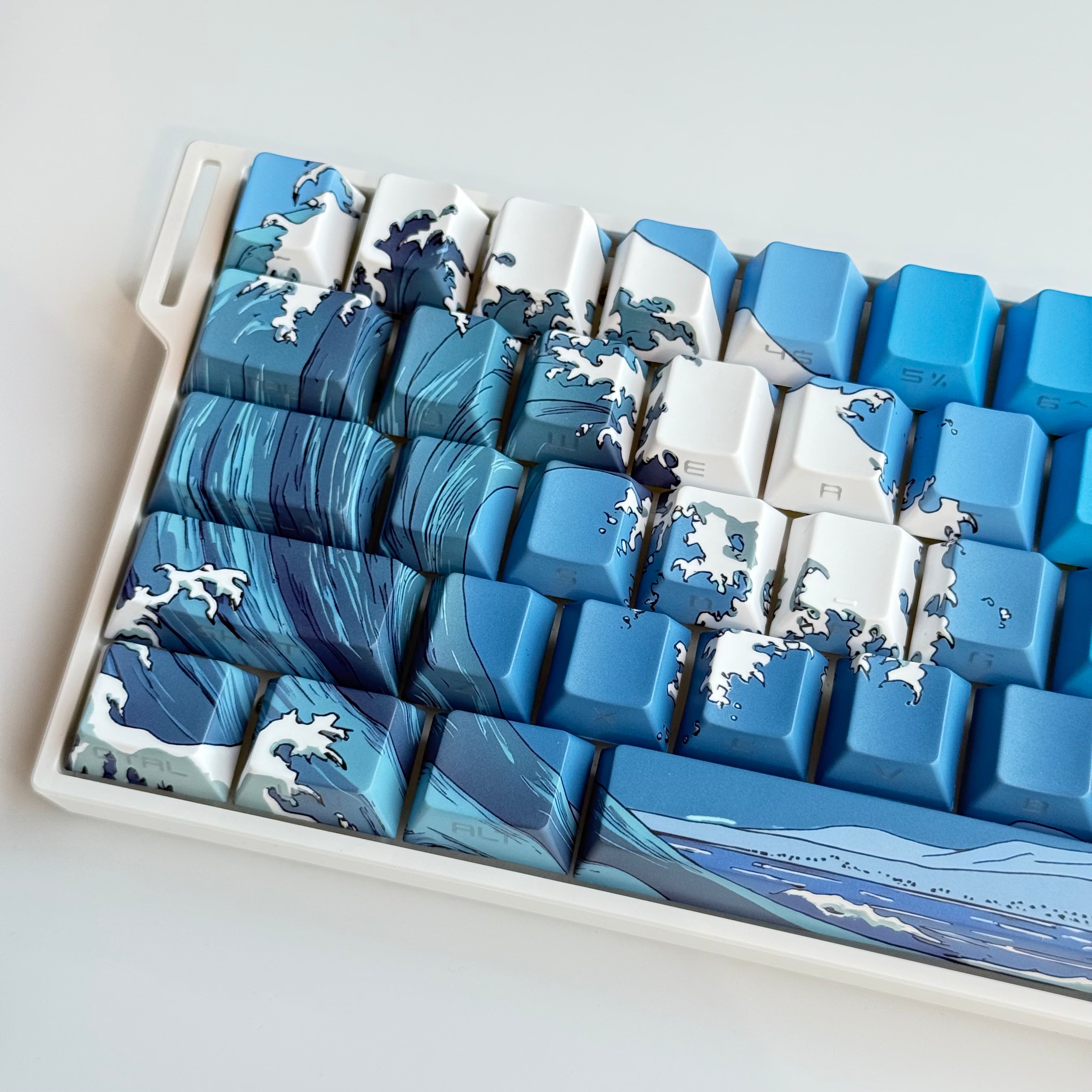 Ukiyoe side engraved keycaps