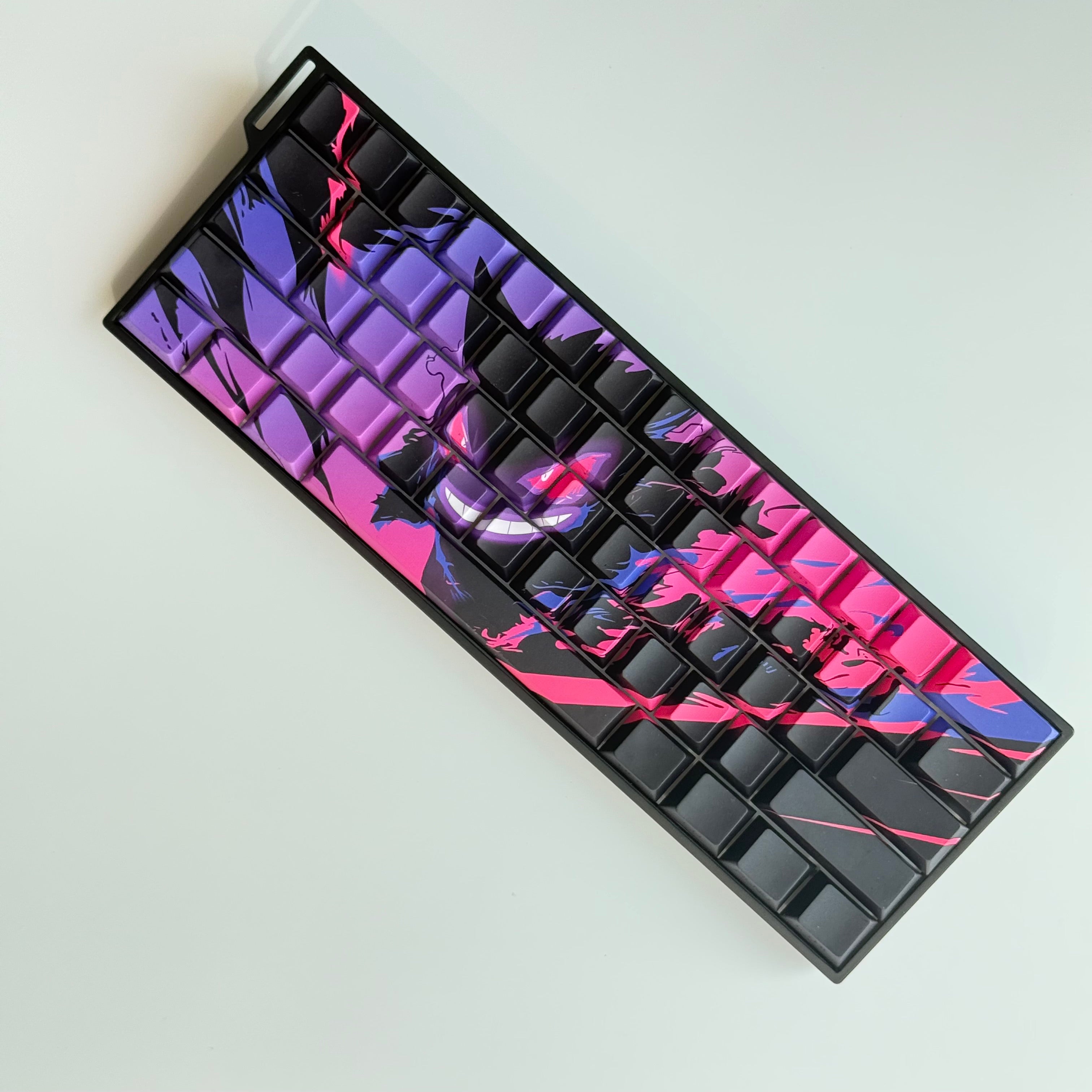 Gengar side engraved keycaps