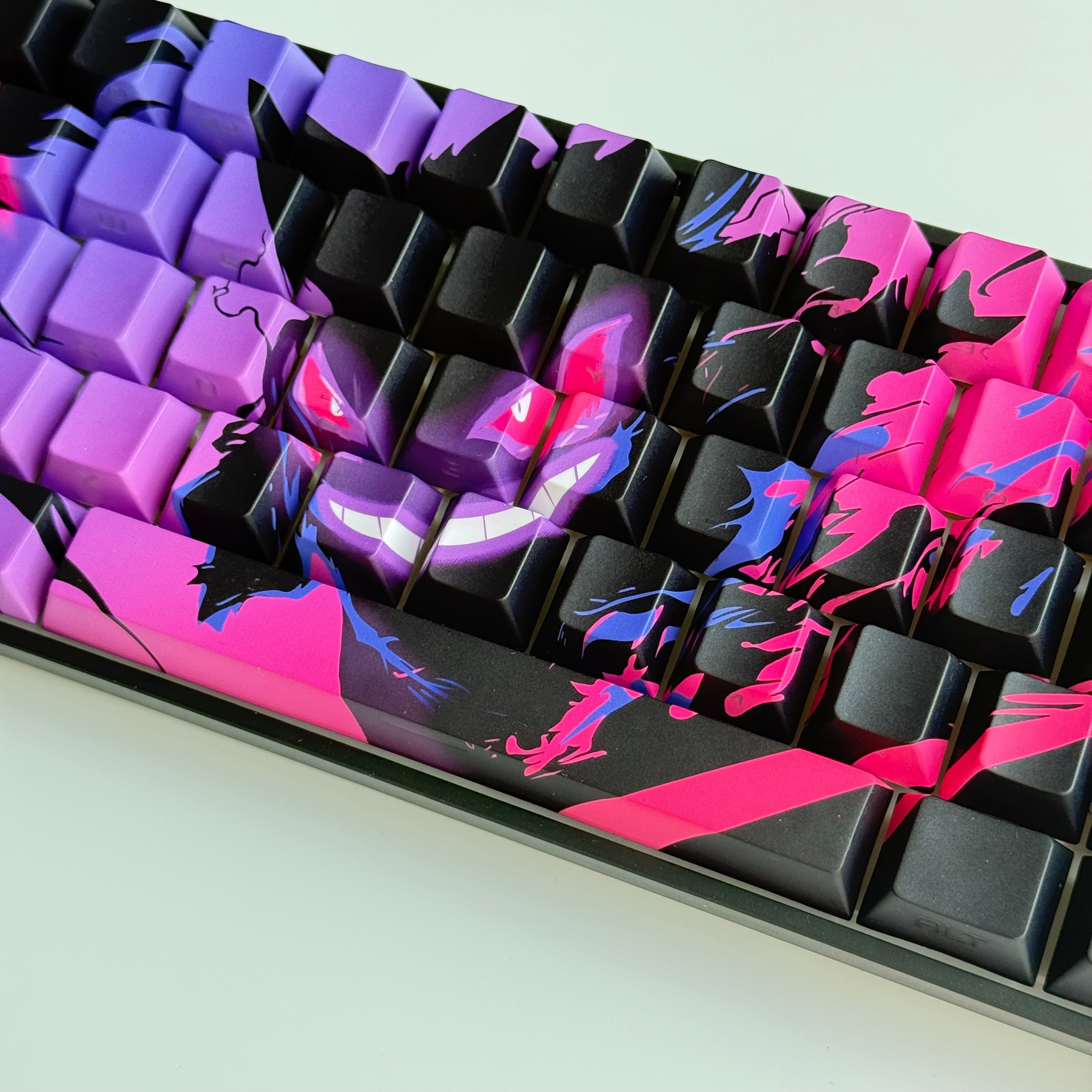 Gengar side engraved keycaps