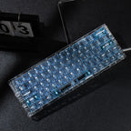 Light blue transparent keycaps