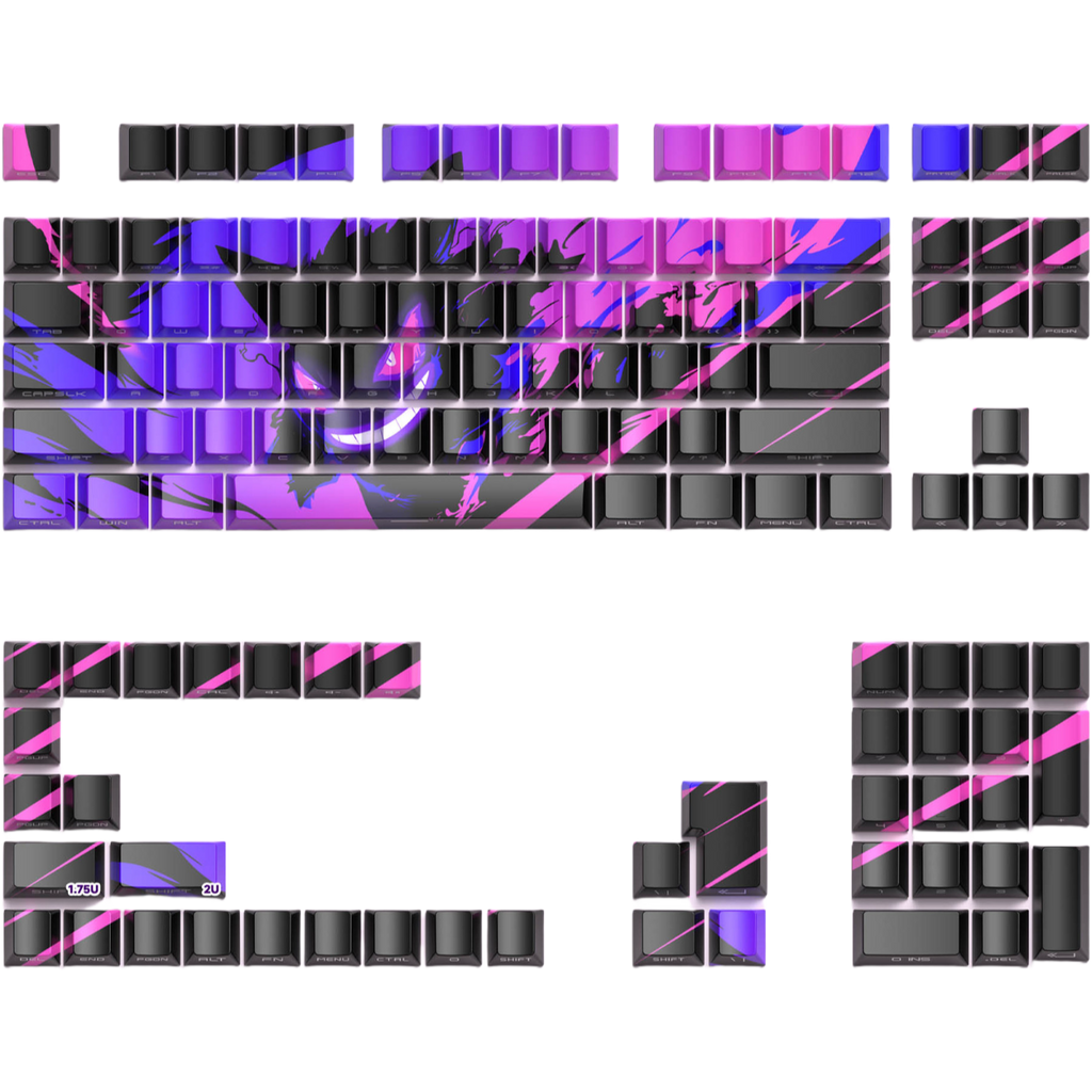 Gengar side engraved keycaps