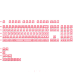 Pink transparent keycaps
