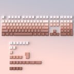 Rouge gradient side engraved keycaps 
