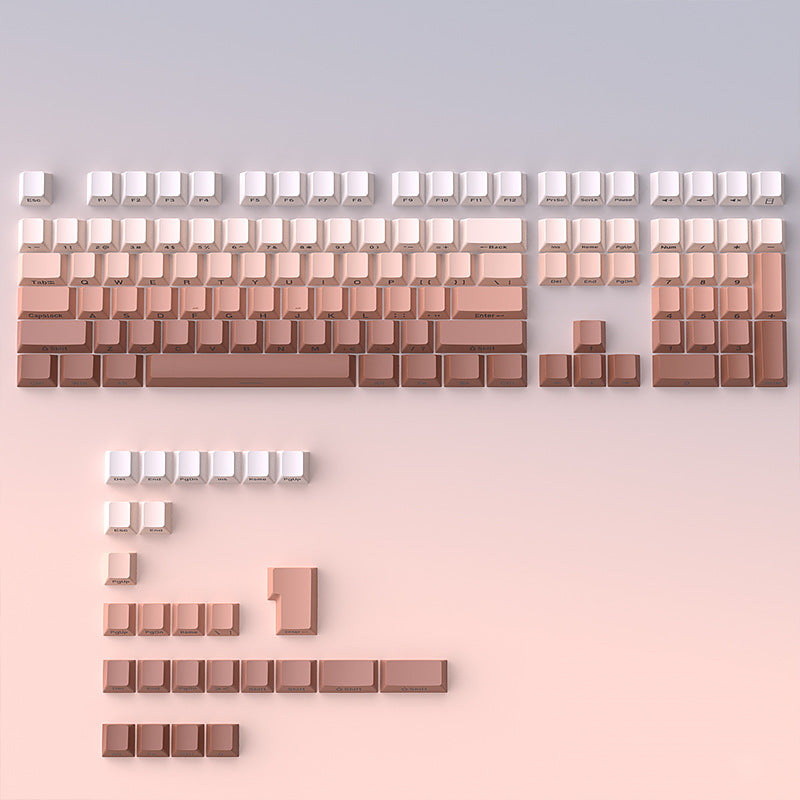 Rouge gradient side engraved keycaps 