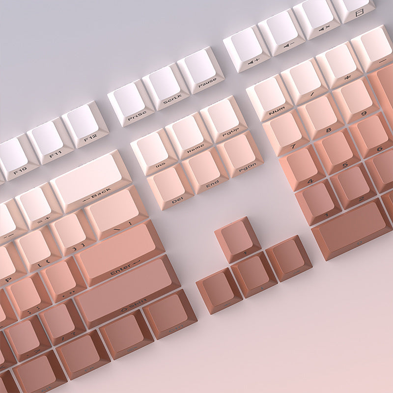Rouge gradient side engraved keycaps 