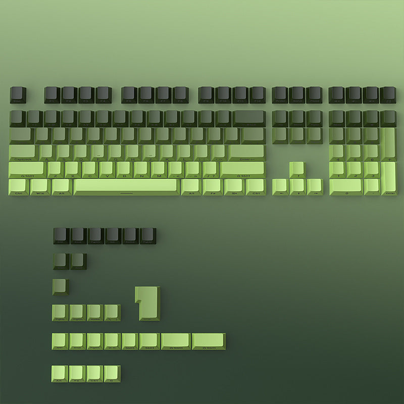 Matcha gradient color side engraved keycaps