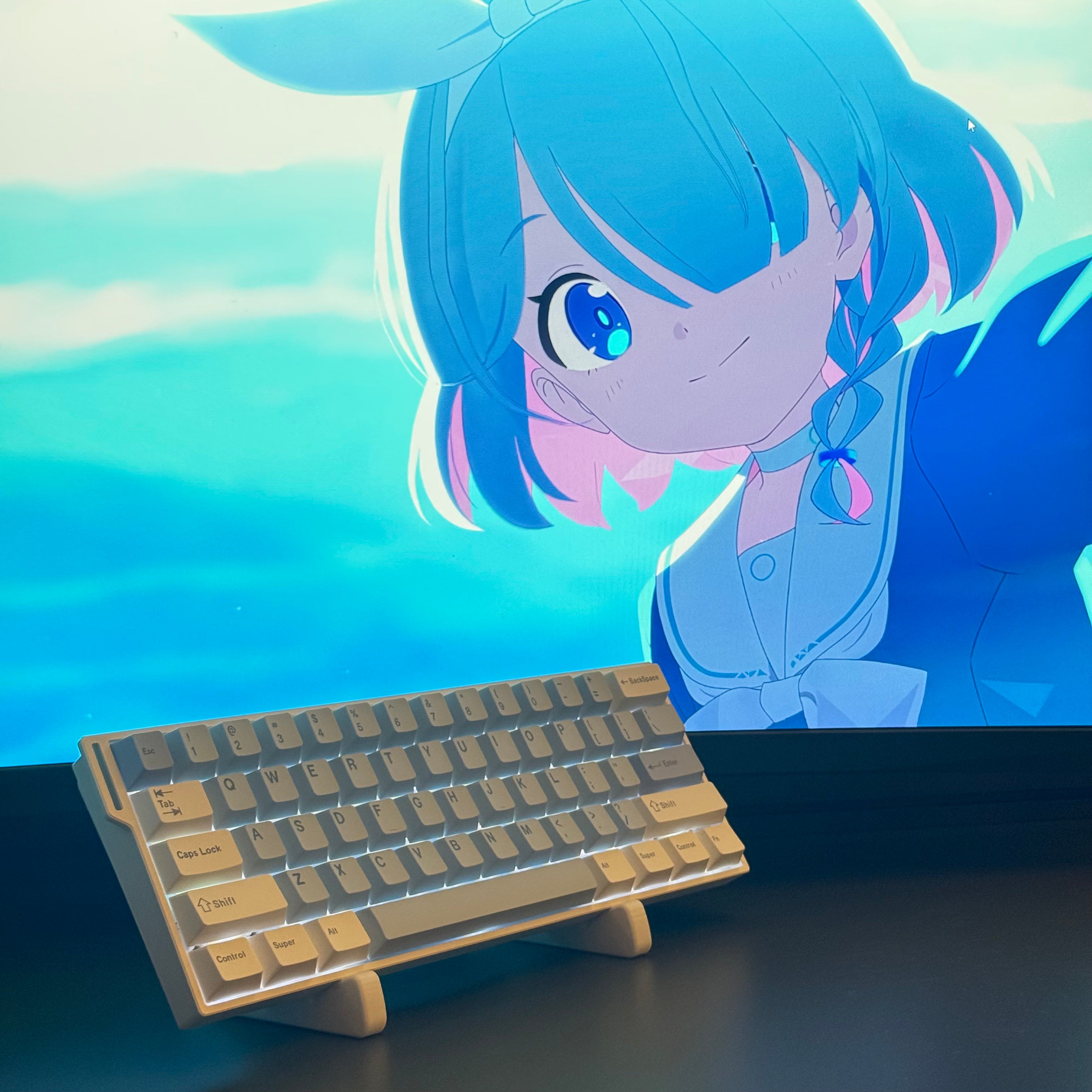 Blue beach keycaps