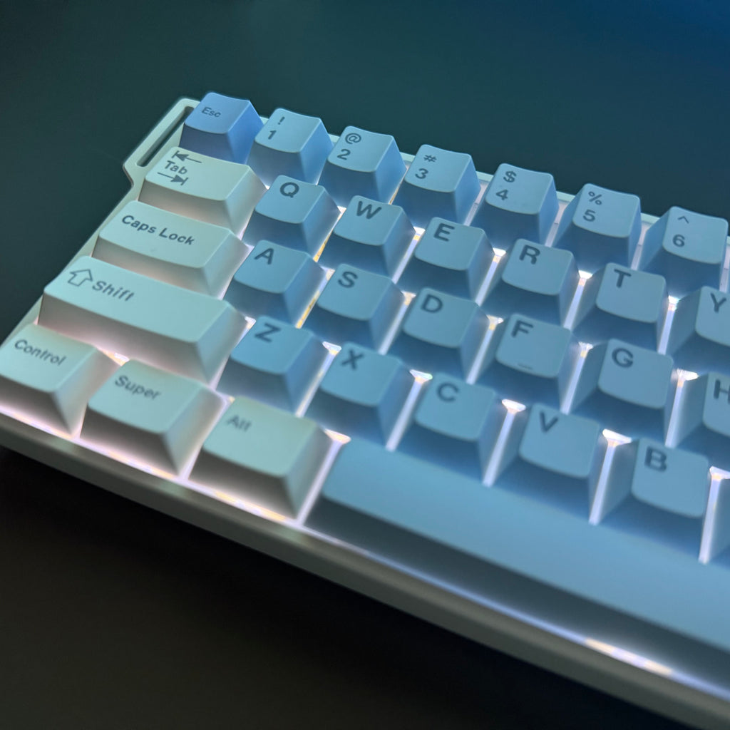 Blue beach keycaps