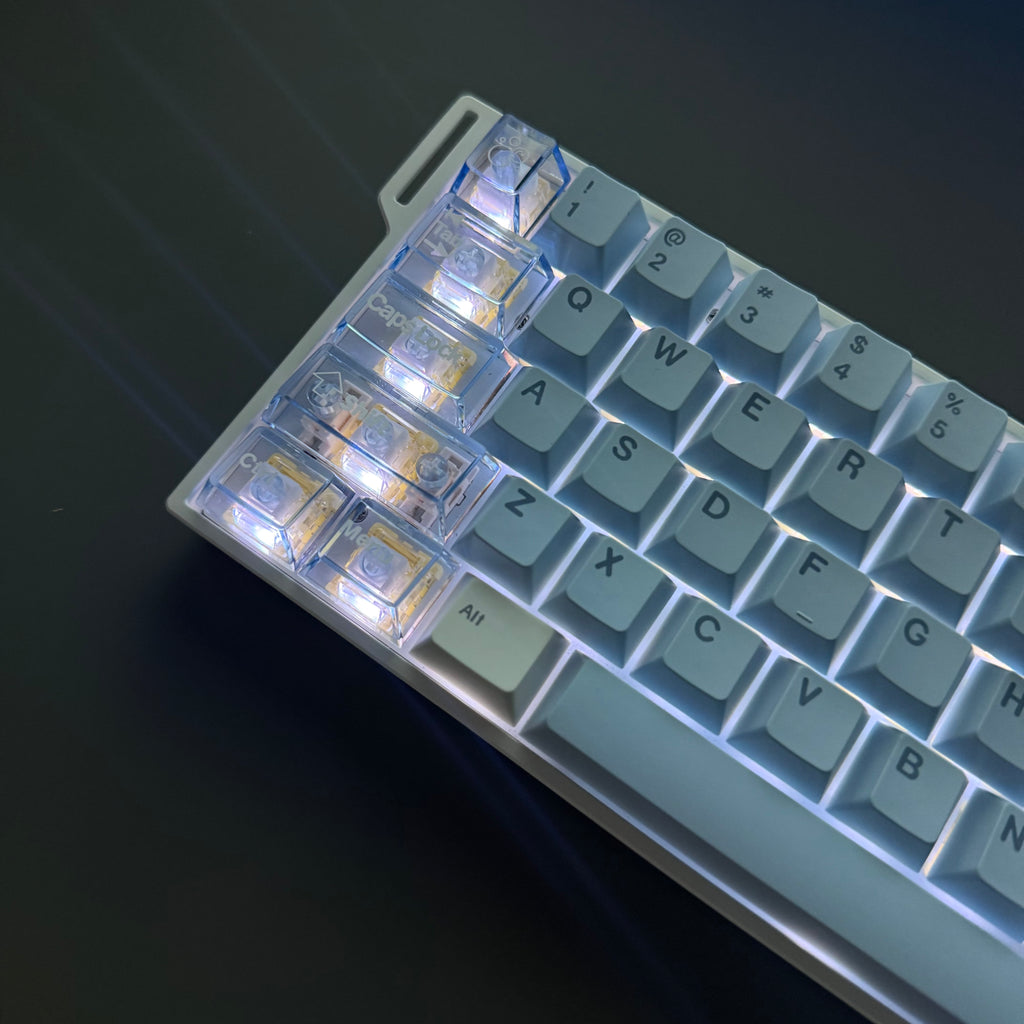 Two sets of color-matching keycap combinations
