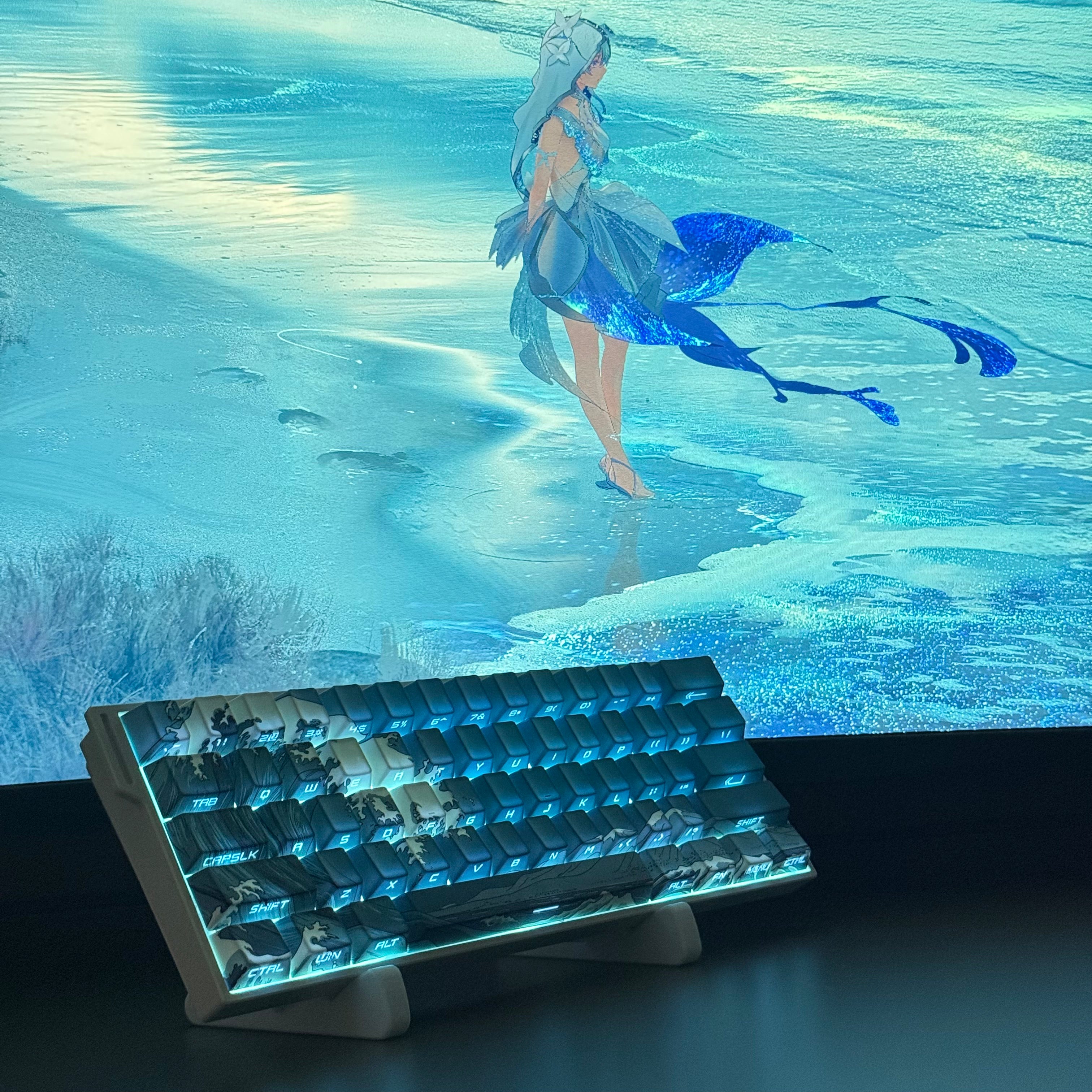 Ukiyoe side engraved keycaps